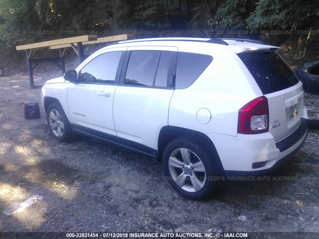 1J4NF1FB3BD164383 - 2011 JEEP COMPASS SPORT WHITE photo 3