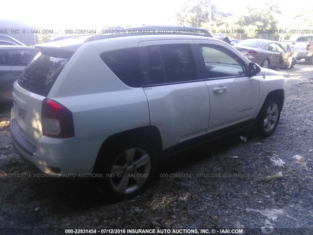 1J4NF1FB3BD164383 - 2011 JEEP COMPASS SPORT WHITE photo 4