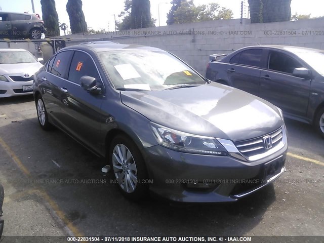 1HGCR2F86FA025923 - 2015 HONDA ACCORD EXL GRAY photo 1