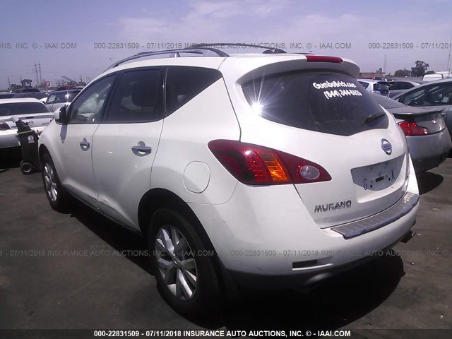 JN8AZ18W79W160139 - 2009 NISSAN MURANO S/SL/LE WHITE photo 3