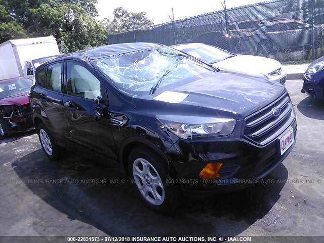 1FMCU0F79JUA88221 - 2018 FORD ESCAPE S BLACK photo 1