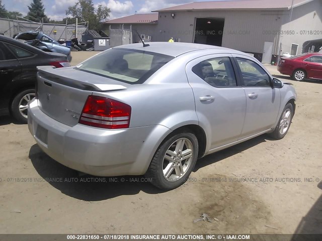 1B3CC5FB3AN186956 - 2010 DODGE AVENGER R/T SILVER photo 4