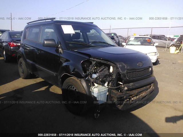 KNDJT2A16B7346725 - 2011 KIA SOUL BLACK photo 1