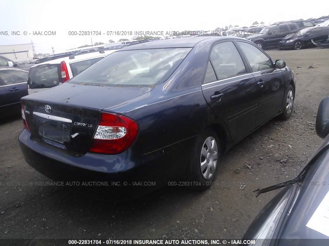 4T1BE32K52U620280 - 2002 TOYOTA CAMRY LE/XLE/SE Mavi foto 4