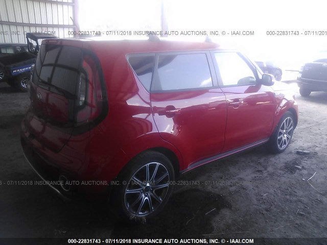 KNDJX3AA6J7529261 - 2018 KIA SOUL ! RED photo 4