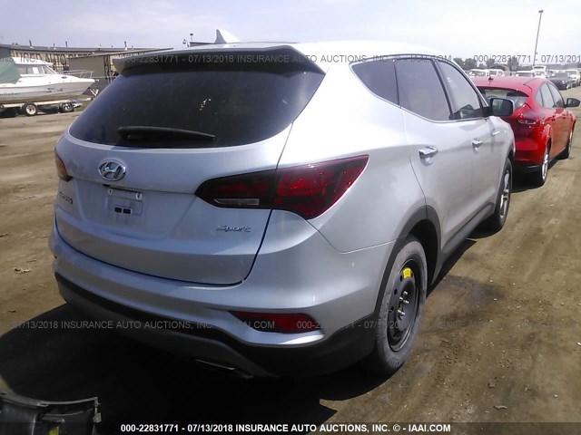 5XYZT3LB3HG462121 - 2017 HYUNDAI SANTA FE SPORT  SILVER photo 4