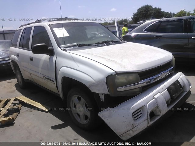 1GNDS13S122388790 - 2002 CHEVROLET TRAILBLAZER  WHITE photo 1