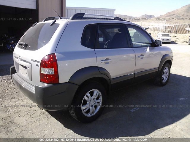 KM8JN12DX6U348851 - 2006 HYUNDAI TUCSON GLS/LIMITED SILVER photo 4