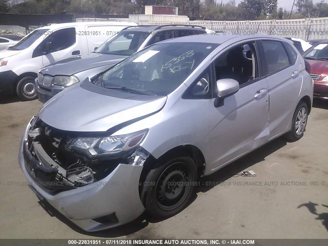 JHMGK5H58GX015612 - 2016 HONDA FIT LX SILVER photo 2