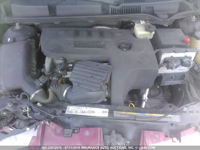 1G8AZ55F16Z126015 - 2006 SATURN ION LEVEL 2 BURGUNDY photo 10