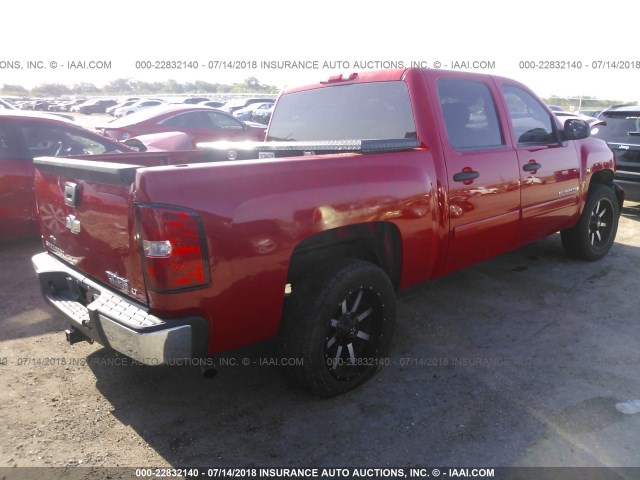 3GCEC13J87G542024 - 2007 CHEVROLET SILVERADO C1500 CREW CAB RED photo 4