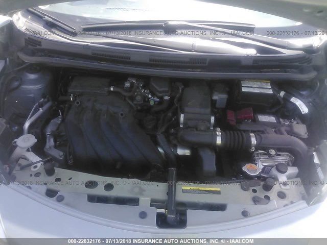 3N1CE2CP2FL416049 - 2015 NISSAN VERSA NOTE S/S PLUS/SV/SL/SR GRAY photo 10