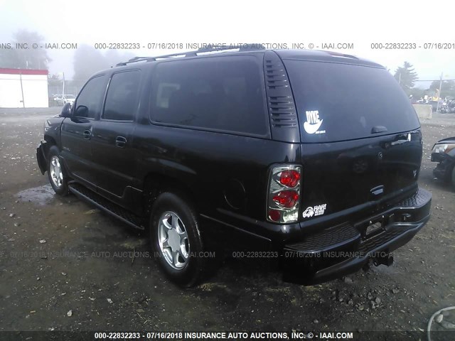 1GKFK66U76J145576 - 2006 GMC YUKON XL DENALI BLACK photo 3