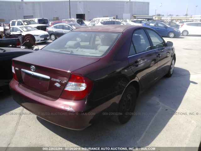 4T1BE32K43U134948 - 2003 TOYOTA CAMRY LE/XLE/SE Tünd qırmızı foto 4
