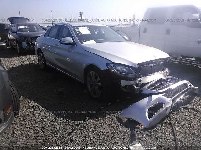 55SWF4KB0JU252279 - 2018 MERCEDES-BENZ C 300 4MATIC SILVER photo 1