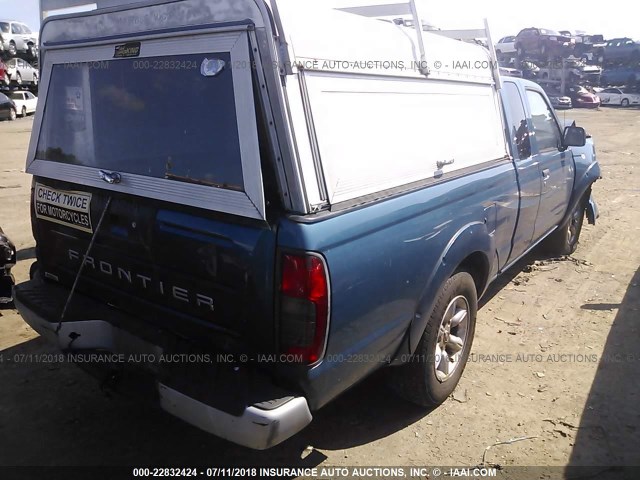 1N6DD26S71C342715 - 2001 NISSAN FRONTIER KING CAB XE BLUE photo 4