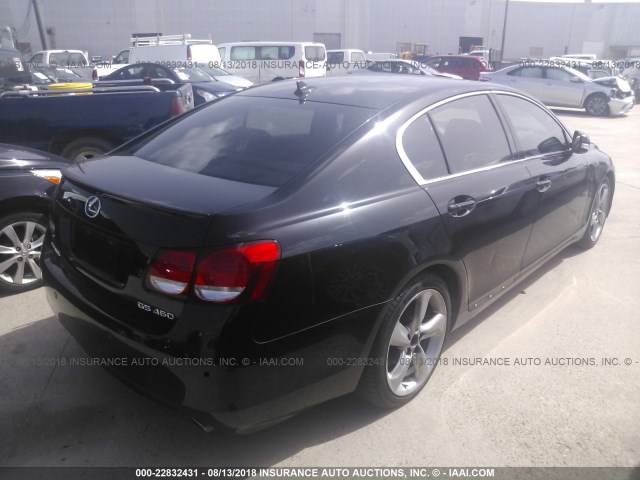 JTHBL96S385000696 - 2008 LEXUS GS 460 BLACK photo 4