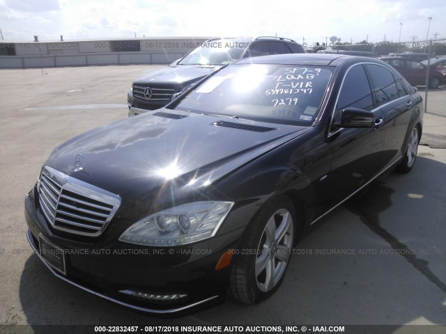 WDDNG9EBXCA437279 - 2012 MERCEDES-BENZ S 550 4MATIC BLACK photo 2