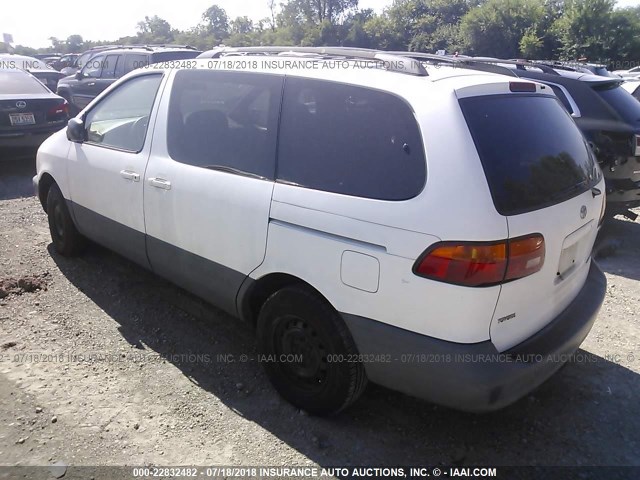 4T3ZF13C0YU305524 - 2000 TOYOTA SIENNA LE/XLE WHITE photo 3