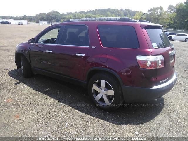 1GKLVMED6AJ205856 - 2010 GMC ACADIA SLT-1 MAROON photo 3