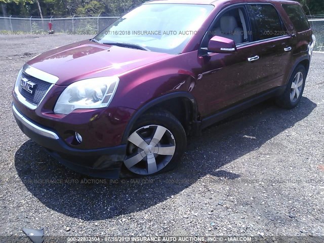 1GKLVMED6AJ205856 - 2010 GMC ACADIA SLT-1 MAROON photo 6