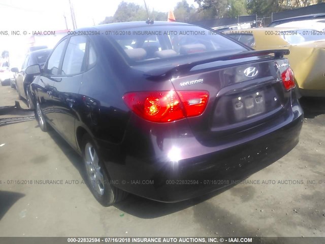 KMHDU46DX8U581014 - 2008 HYUNDAI ELANTRA GLS/SE/LIMITED PURPLE photo 3