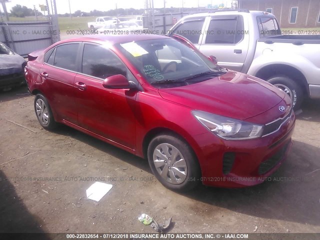 3KPA24AB9JE047705 - 2018 KIA RIO LX/S RED photo 1