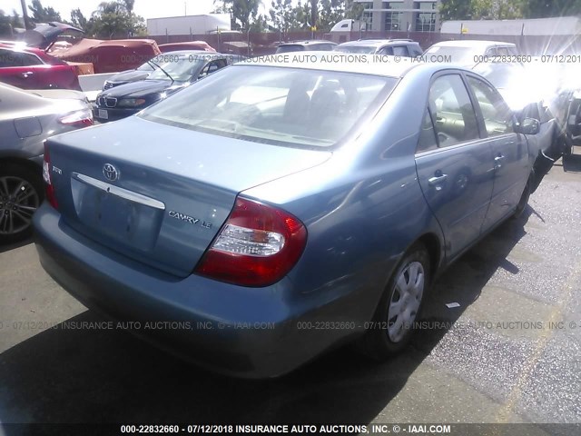 4T1BE30K74U918349 - 2004 TOYOTA CAMRY LE/XLE/SE ლურჯი ფოტო 4