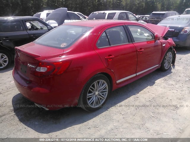 JS2RE9A66B6110170 - 2011 SUZUKI KIZASHI SPORT GTS RED photo 4