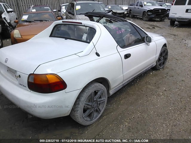 JHMEG1245SS001612 - 1995 HONDA CIVIC DEL SOL S WHITE photo 4