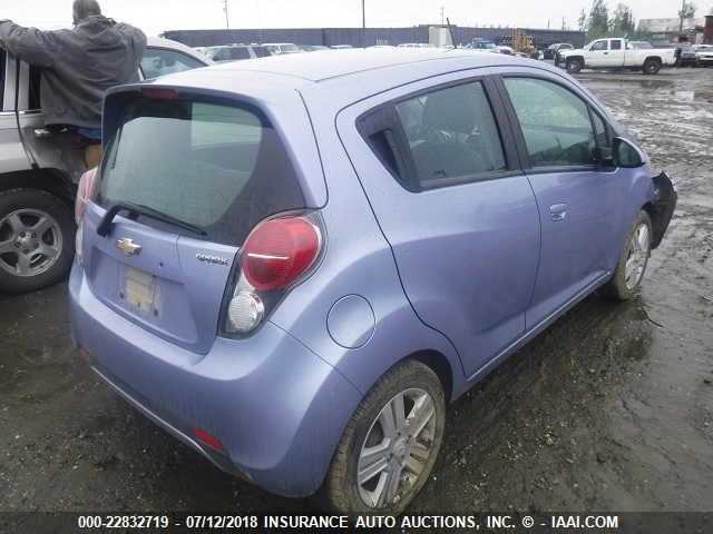 KL8CA6S95EC496145 - 2014 CHEVROLET SPARK LS BLUE photo 4