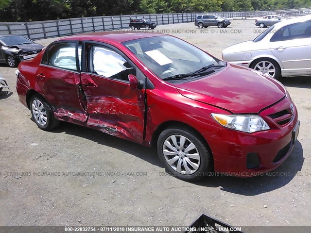 5YFBU4EE2CP041622 - 2012 TOYOTA COROLLA S/LE RED photo 1
