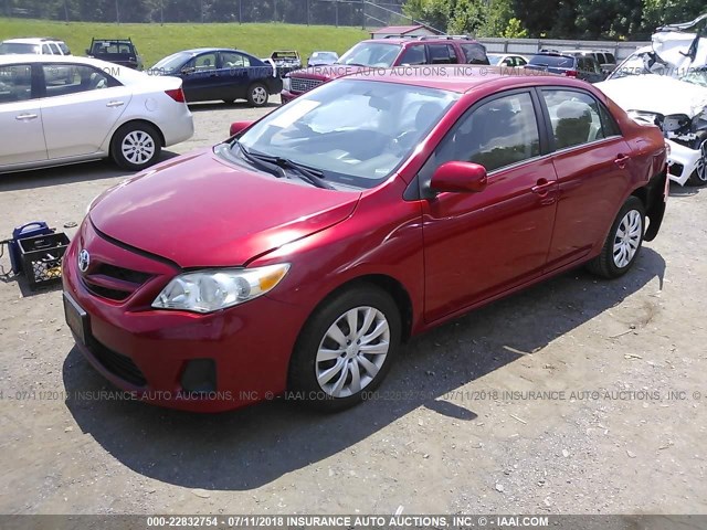 5YFBU4EE2CP041622 - 2012 TOYOTA COROLLA S/LE RED photo 2