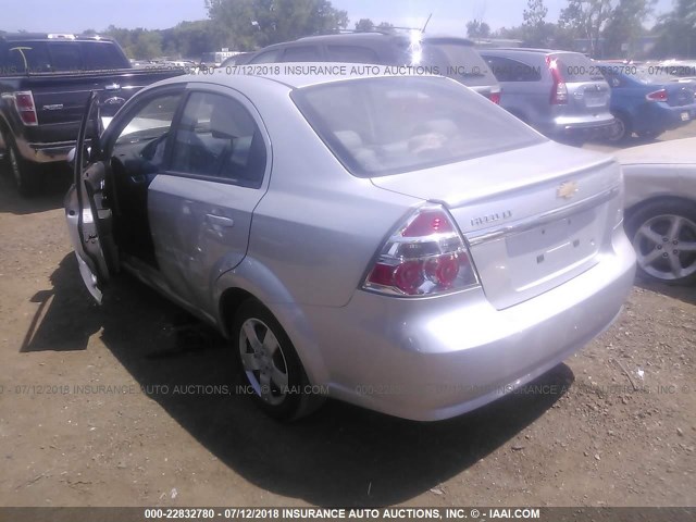 KL1TD5DE5BB234122 - 2011 CHEVROLET AVEO LS/LT 银色 照片 3