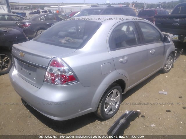 KL1TD5DE5BB234122 - 2011 CHEVROLET AVEO LS/LT SILVER photo 4