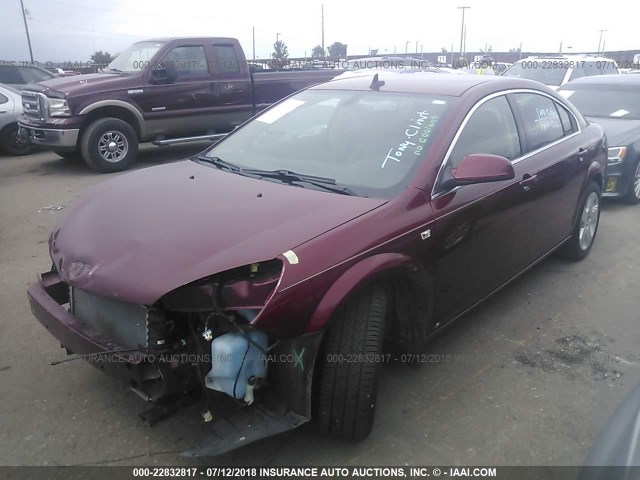 1G8ZS57B29F183914 - 2009 SATURN AURA XE RED photo 2