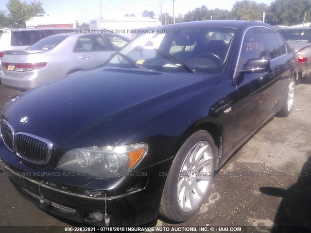 WBAHL83576DT06322 - 2006 BMW 750 I BLACK photo 2