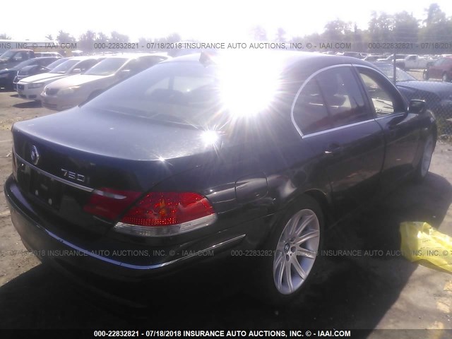 WBAHL83576DT06322 - 2006 BMW 750 I BLACK photo 4