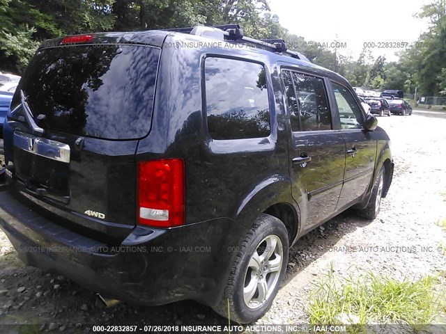 5FNYF4H72CB065917 - 2012 HONDA PILOT EXLN BLACK photo 4