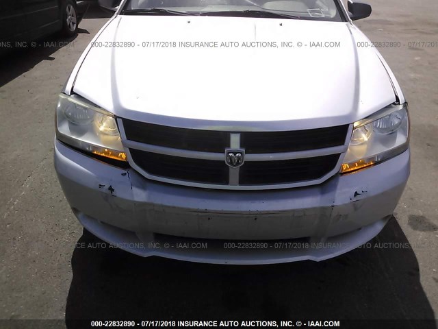 1B3CC4FB2AN193942 - 2010 DODGE AVENGER SXT SILVER photo 6