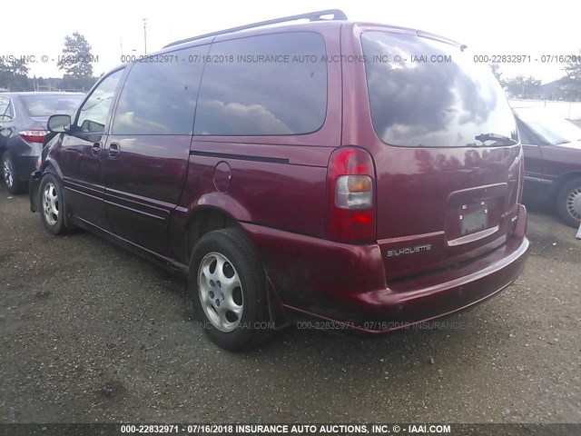 1GHDX03EX2D282562 - 2002 OLDSMOBILE SILHOUETTE BURGUNDY photo 3