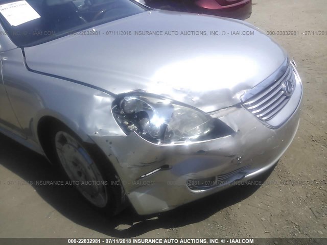 JTHFN48Y420021688 - 2002 LEXUS SC 430 SILVER photo 6