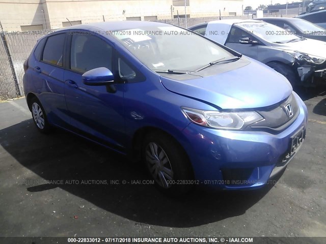 JHMGK5H51HS020844 - 2017 HONDA FIT LX BLUE photo 1