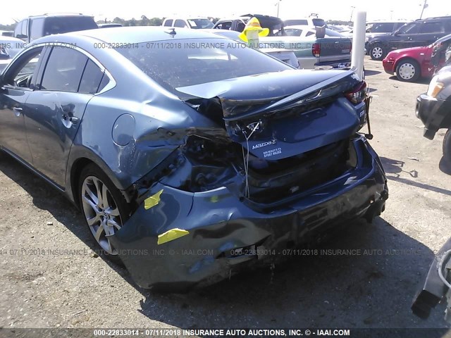 JM1GJ1W56E1113750 - 2014 MAZDA 6 GRAND TOURING BLUE photo 6