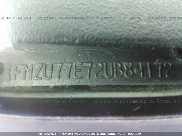 1FMZU77E72UB84172 - 2002 FORD EXPLORER SPORT TR  BLACK photo 9