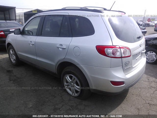 5XYZGDAB3CG114874 - 2012 HYUNDAI SANTA FE GLS SILVER photo 3