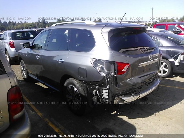 5N1DR2MM9HC611084 - 2017 NISSAN PATHFINDER S/SV/SL/PLATINUM GRAY photo 3