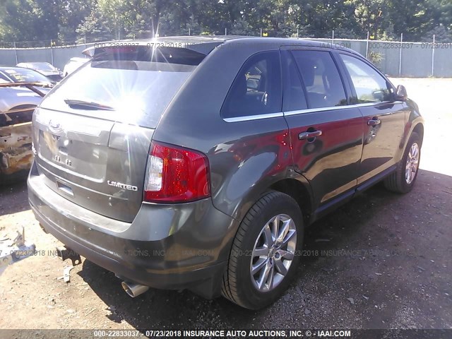 2FMDK3KC3BBB18285 - 2011 FORD EDGE LIMITED BROWN photo 4
