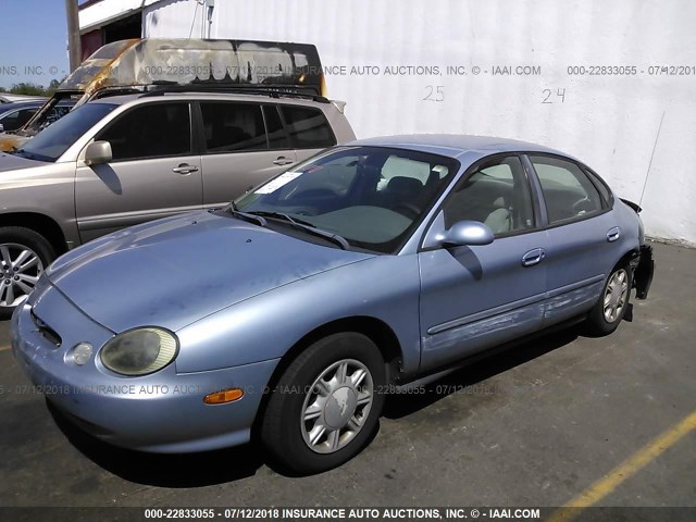 1FAFP52U2WG230244 - 1998 FORD TAURUS LX/SE BLUE photo 2