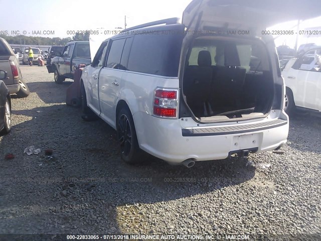 2FMGK5D81DBD37976 - 2013 FORD FLEX LIMITED WHITE photo 3